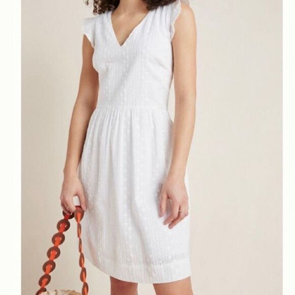 First Monday Anthropologie Eyelet Dress Size S - Picture 3 of 12